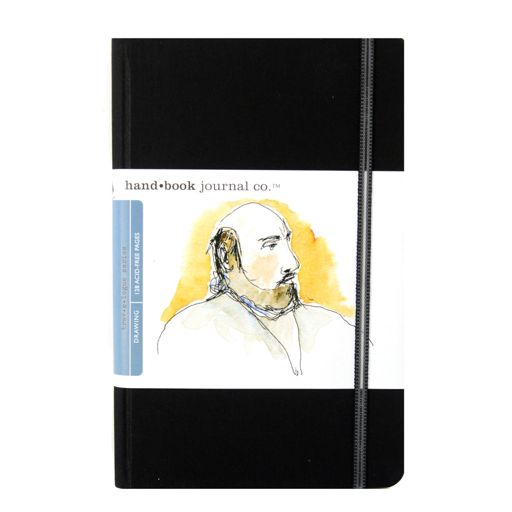 Hand Book Journal Co. Travelogue Drawing Journals, Portrait, 5 1/2in x 8 1/4in, 128 Pages, Ivory Black, Pack Of 2