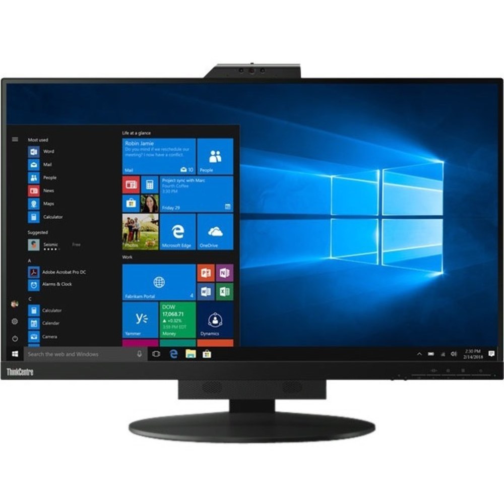 Lenovo ThinkCentre TIO27 27in Class Webcam WQHD LCD Monitor - 16:9 - Black - 27in Viewable - In-plane Switching (IPS) Technology - WLED Backlight - 2560 x 1440 - 16.7 Million Colors - 350 Nit - 4 ms - Speakers - HDMI - DisplayPort