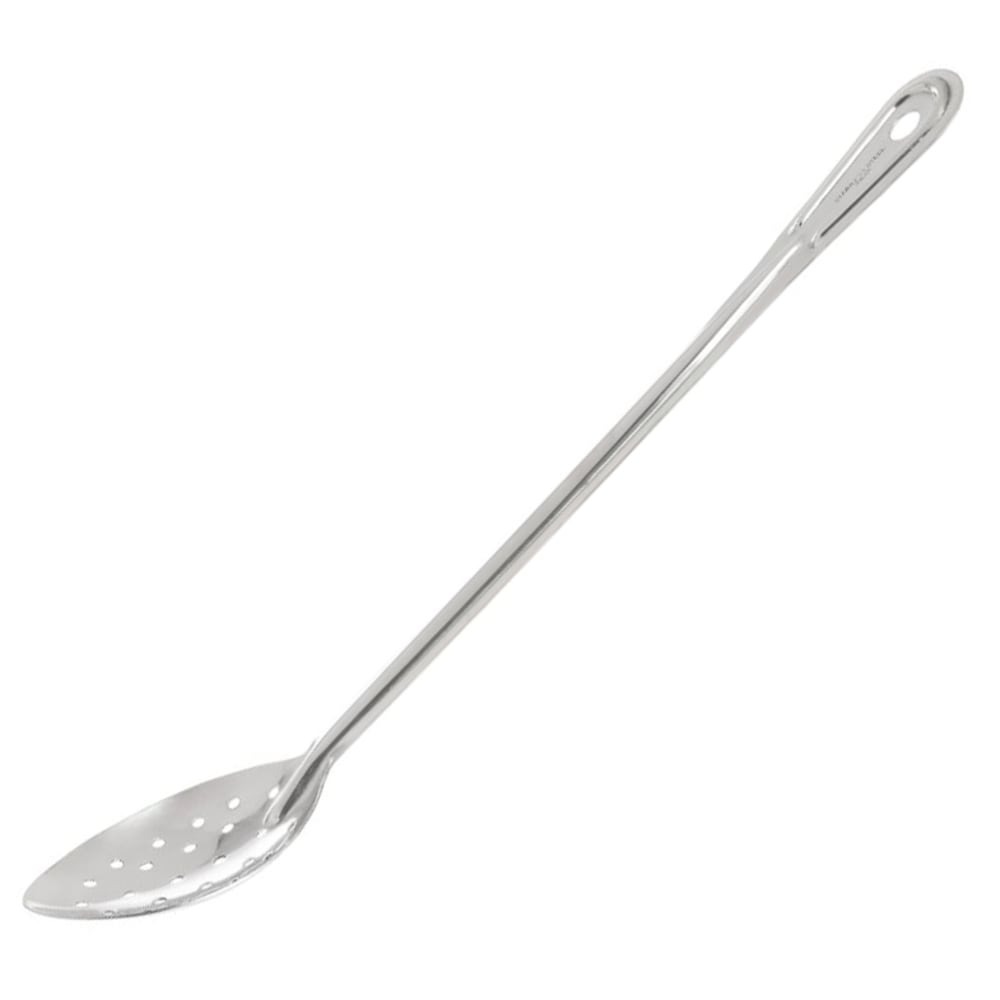 Hoffman Browne Serving Spoons, 13in, Perforated, Silver, Set Of 120 Spoons