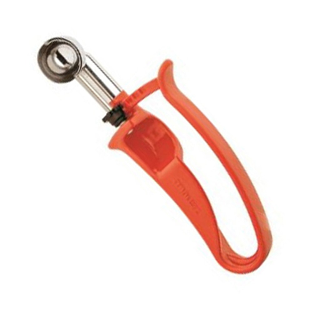 Zeroll #100 Stainless-Steel Disher, 0.32 Oz, Silver/Orange