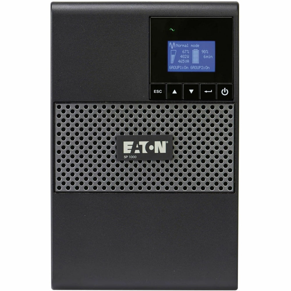 Eaton 5P 1440VA 1100W 120V Line-Interactive UPS, 5-15P, 8x 5-15R Outlets, True Sine Wave, Cybersecure Network Card Option, Tower - Battery Backup - Tower - 4 Minute Stand-by - 110 V AC Input - 132 V AC Output - 8 x NEMA 5-15R