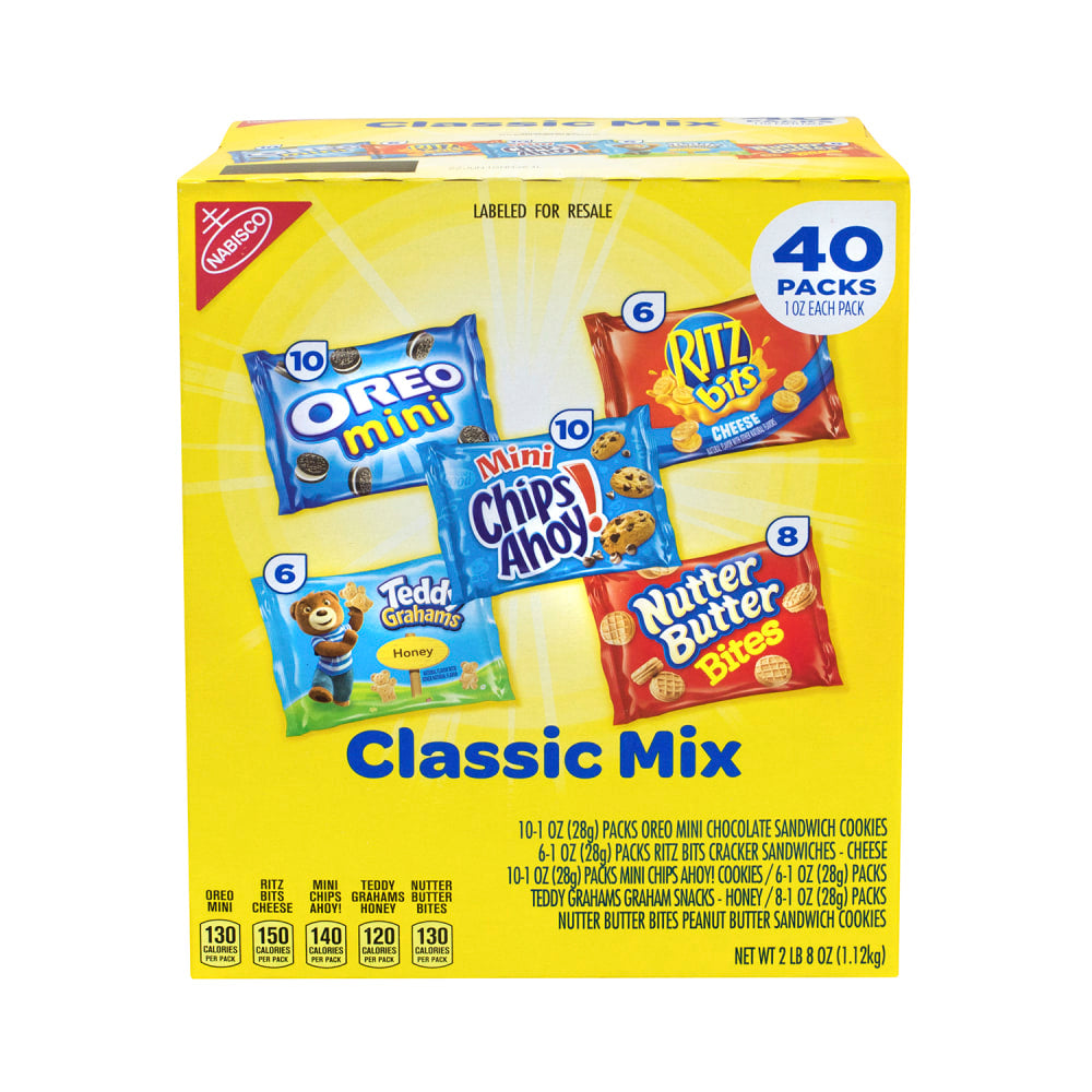 Nabisco Cookie And Cracker Variety Pack, Pack Of 40 Bags