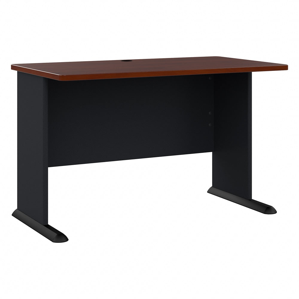 Bush Business Furniture Office Advantage 48inW Computer Desk, Hansen Cherry/Galaxy, Standard Delivery