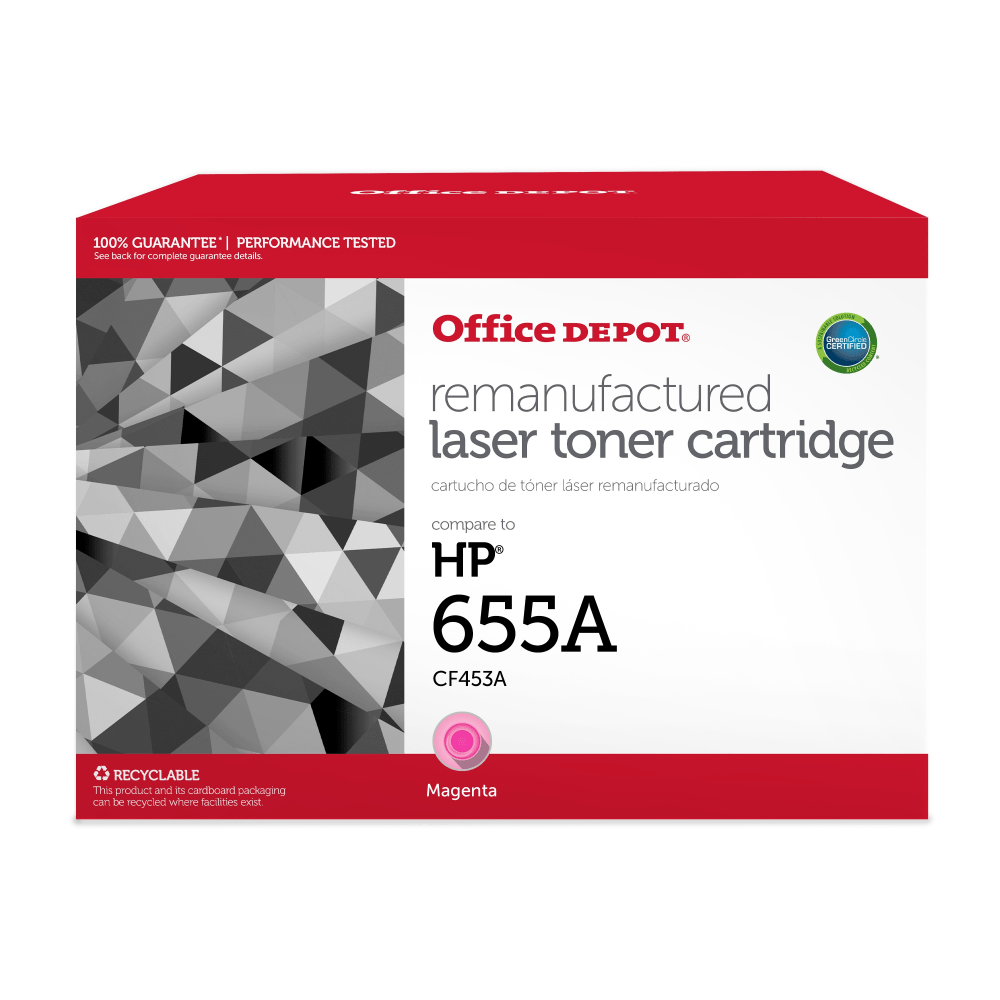 Office Depot Remanufactured Magenta Toner Cartridge Replacement For HP CF453A, OD655AM