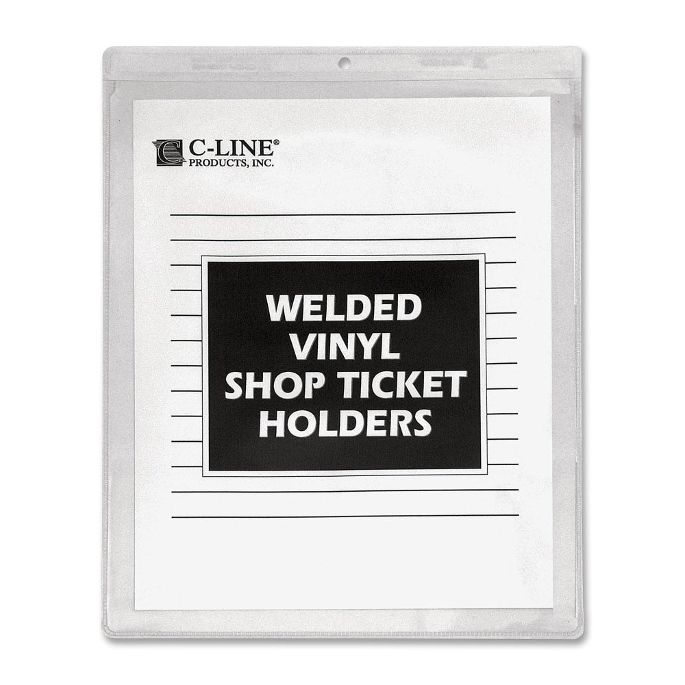 C-Line Vinyl Shop Seal Ticket Holders, 8 1/2in x 11in, Box Of 50