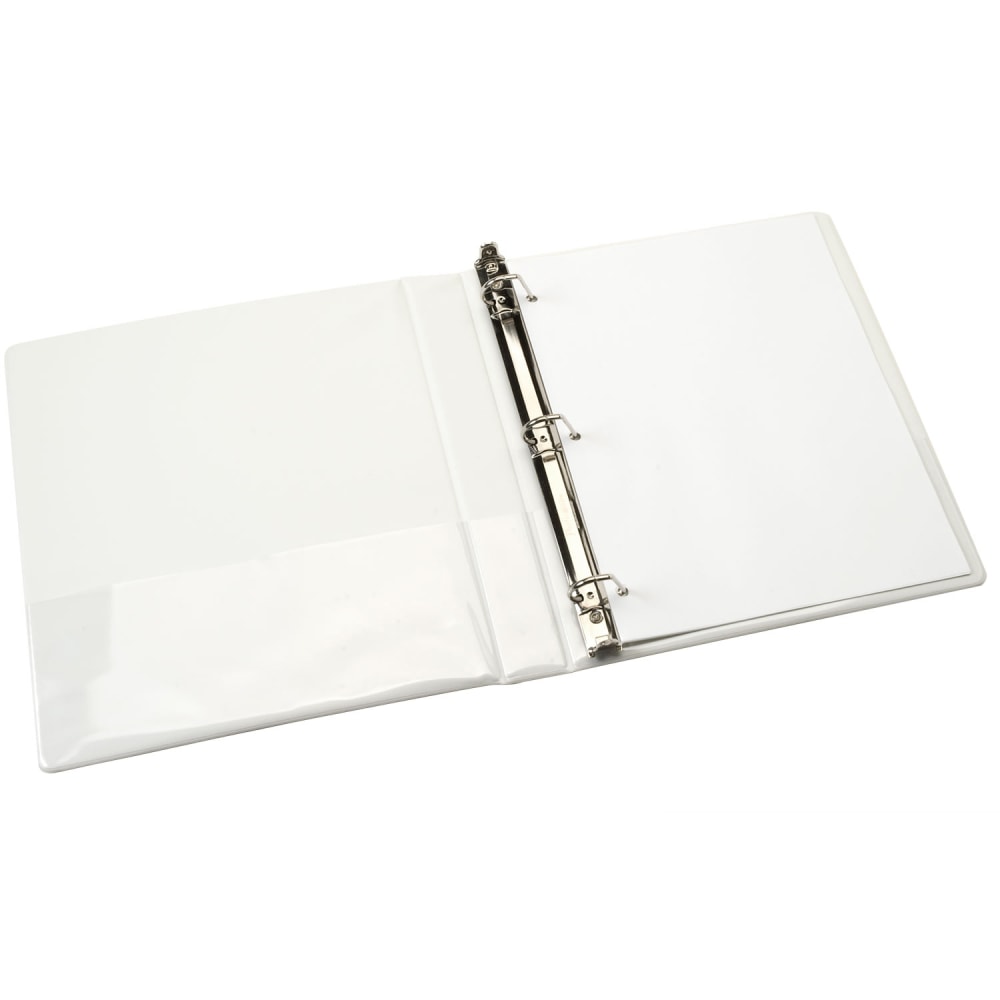 View 3-Ring Binder, 1in D-Rings, White (AbilityOne 7510-01-384-8786)