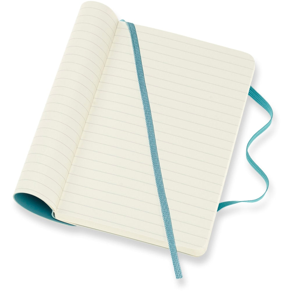 Moleskine Classic Notebook, Pocket, 3.5in X 5.5in, Ruled, 192 pages, Soft Cover, Reef Blue