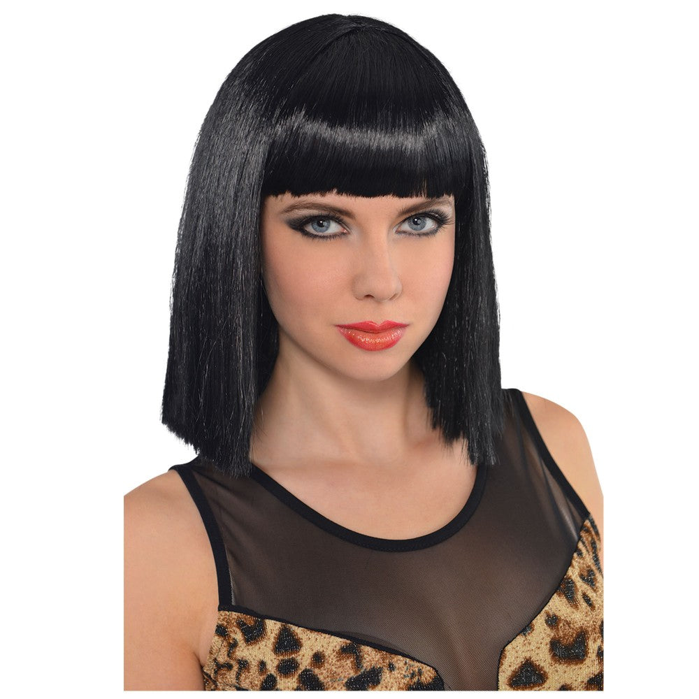 Amscan Blunt Bob Wig, One Size, Ebony