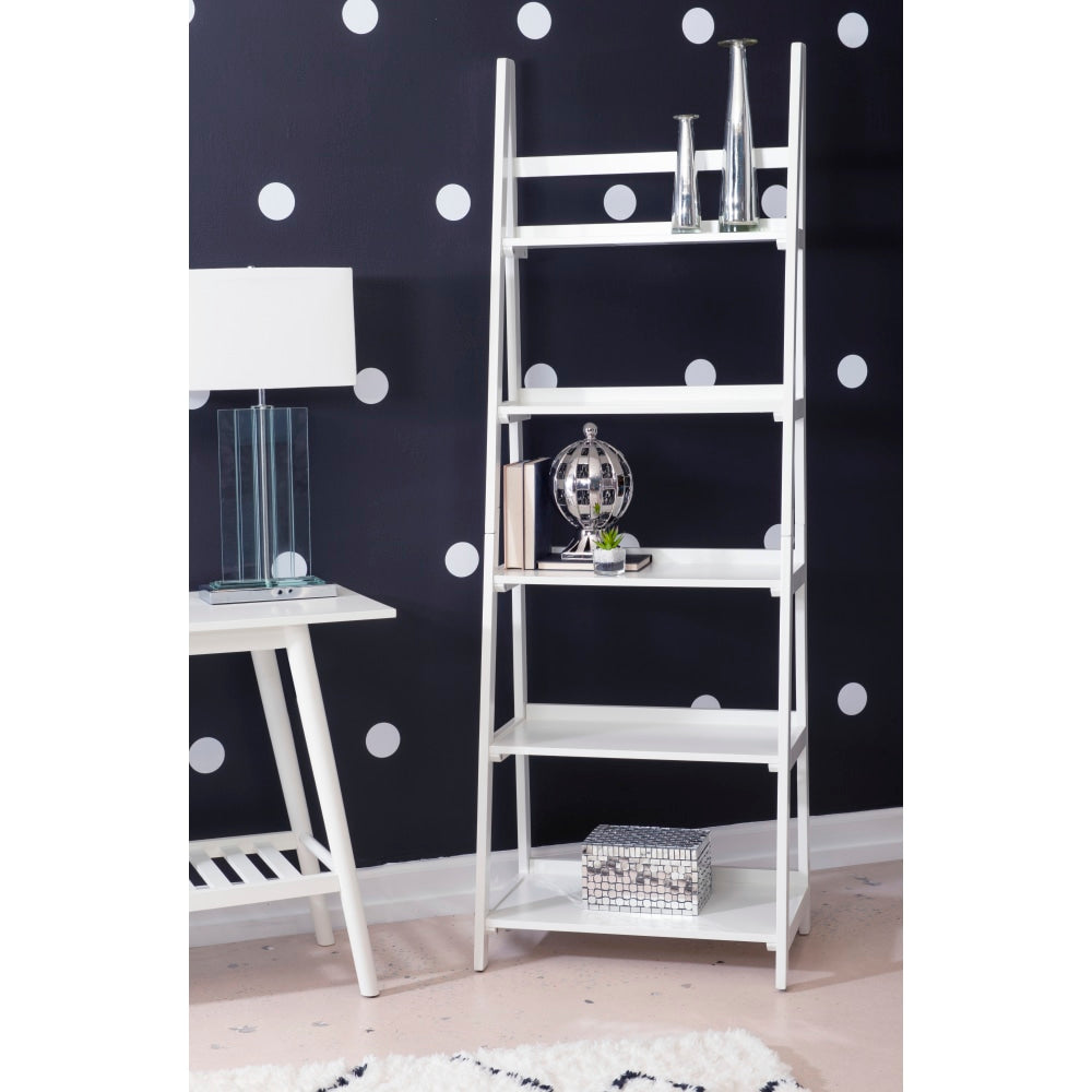 Linon Liberty 72inH 5-Shelf Bookcase, White