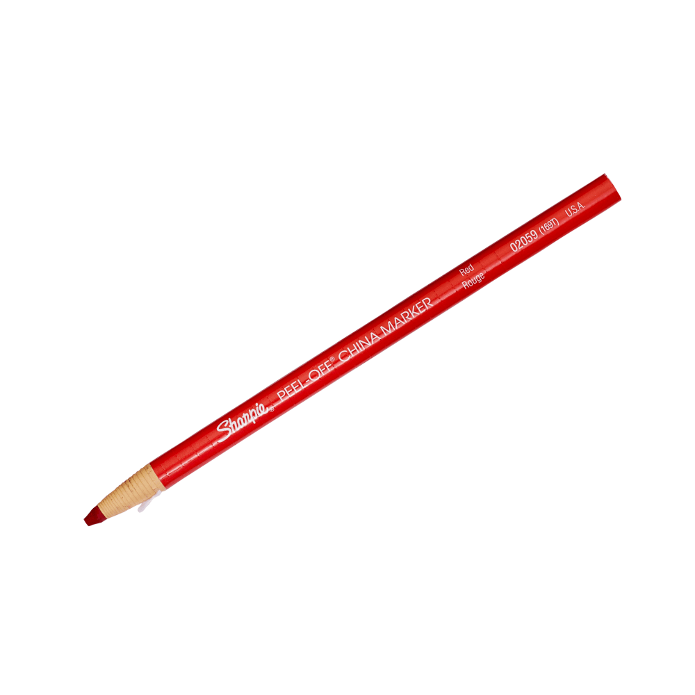 Sharpie Peel-Off China Markers, Red, Non-toxic, Pack of 12