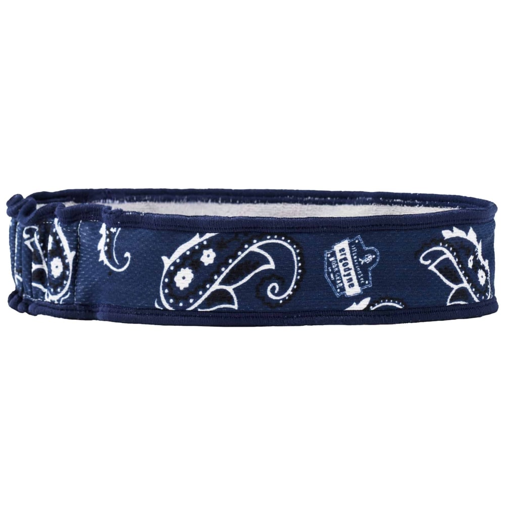 Ergodyne Chill-Its 6605 High-Performance Headbands, Navy Western, Pack Of 6 Headbands