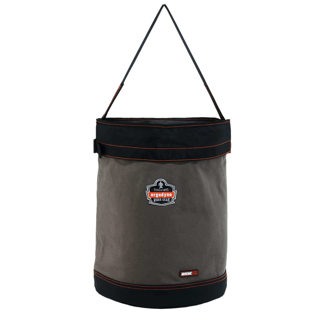 Ergodyne Arsenal 5935T XL Canvas Hoist Bucket With Top, 20in x 16in, Gray