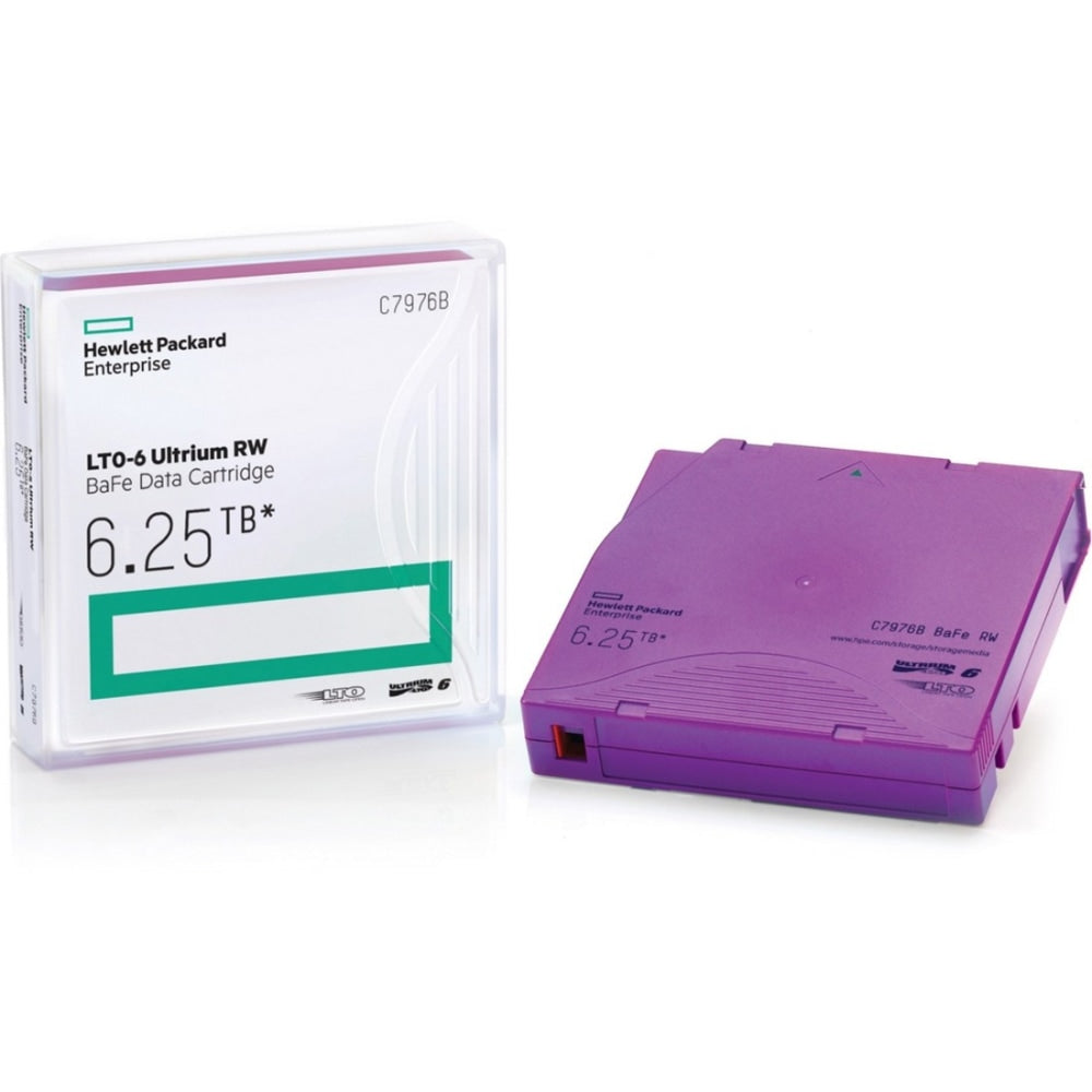 HPE LTO-6 Ultrium 6.25TB BaFe WORM Data Cartridge - LTO-6 - WORM - Labeled - 2.50 TB (Native) / 6.25 TB (Compressed) - 2775.59 ft Tape Length - 1 Pack