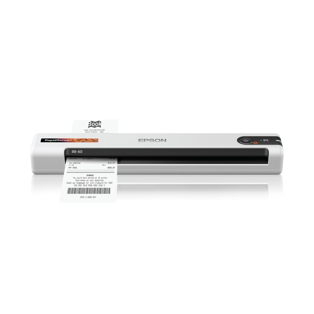 Epson RapidReceipt Mobile Receipt And Color Document Scanner, RR-60