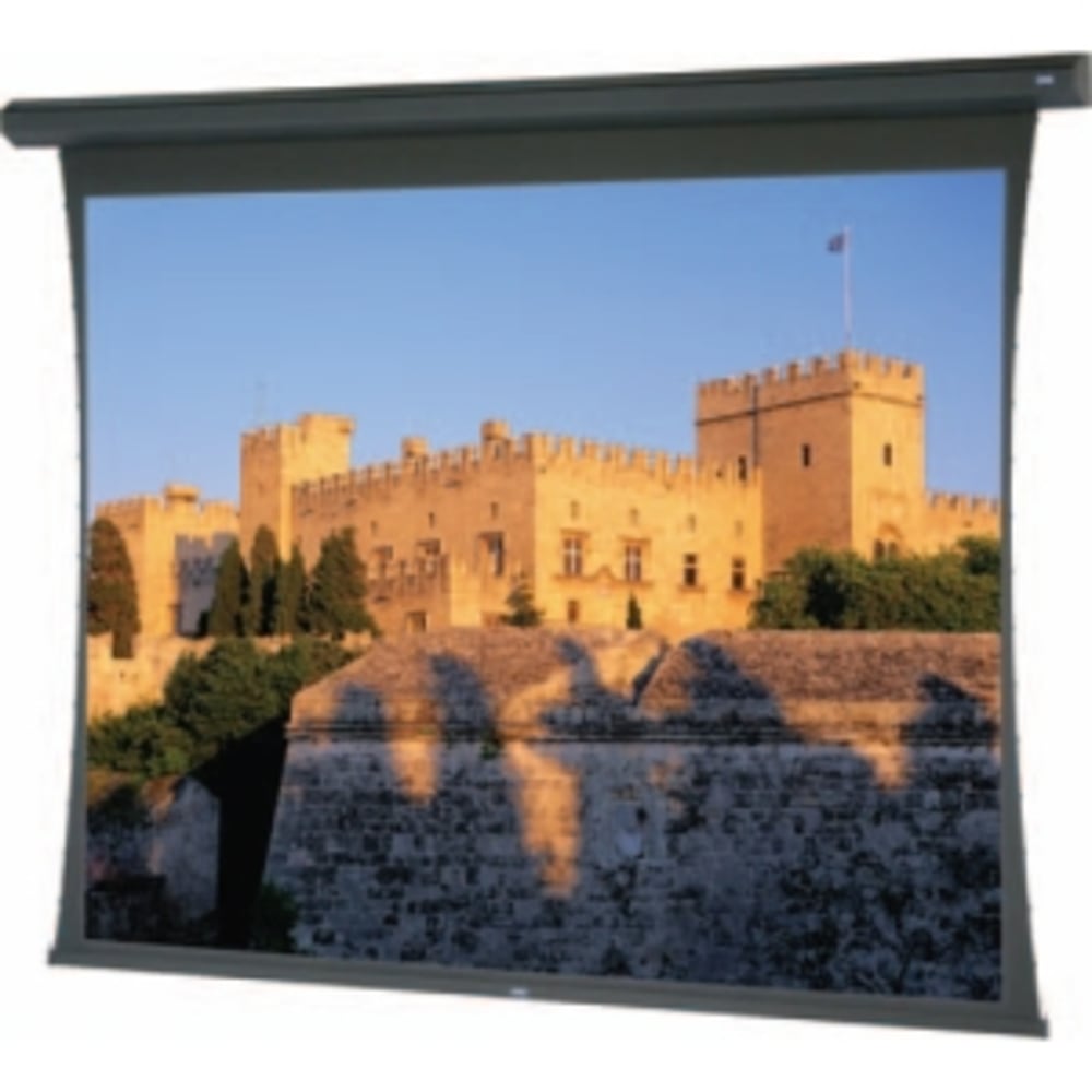 Da-Lite Tensioned Large Cosmopolitan Electrol Video Format - Projection screen - ceiling mountable, wall mountable - motorized - 120 V - 180in (179.9 in) - 1.33:1 - Da-Mat - black powder coat