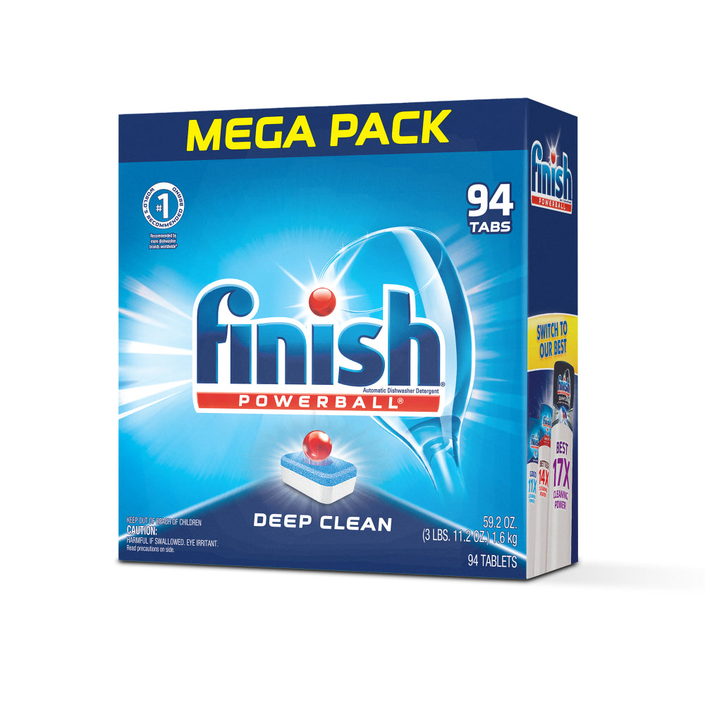 Finish Powerball Dishwasher Tabs, Fresh Scent, 59.2 Oz, Box Of 94 Tabs