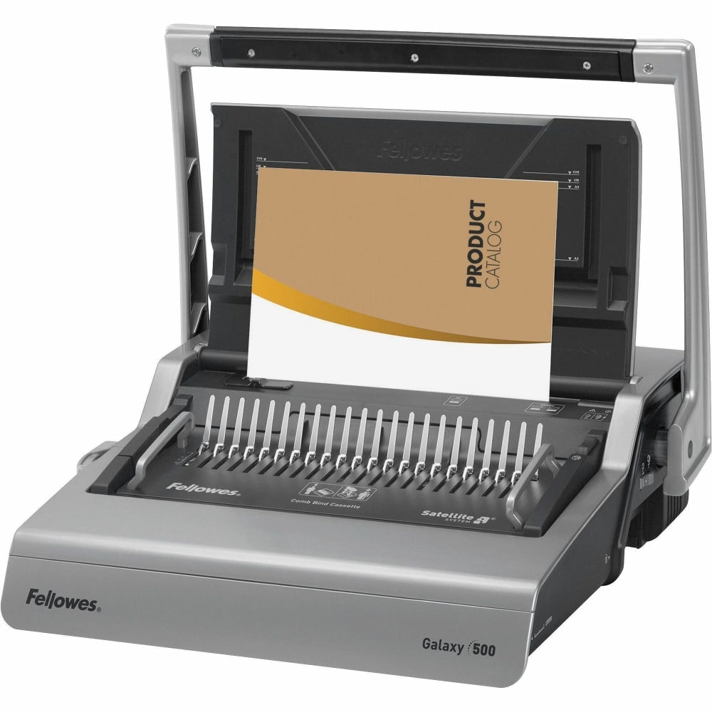 Fellowes Galaxy Comb Manual Binding Machine, Metallic Silver/Black