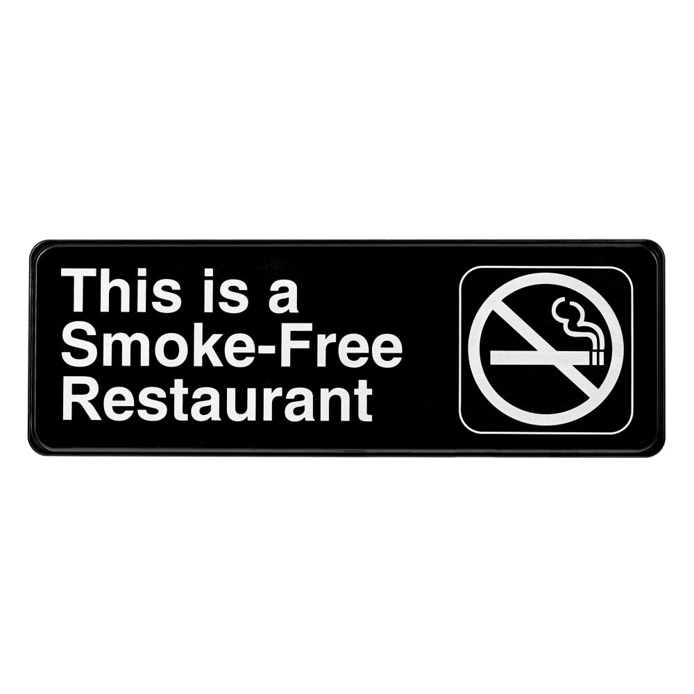 Alpine This Is A Smoke-Free Restaurant Signs, 3in x 9in, Black, Pack Of 15 Signs