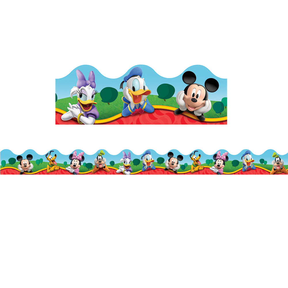 Eureka School Deco Trim, Mickey Mouse Clubhouse Characters, 37ft Per Pack, Set Of 6 Packs