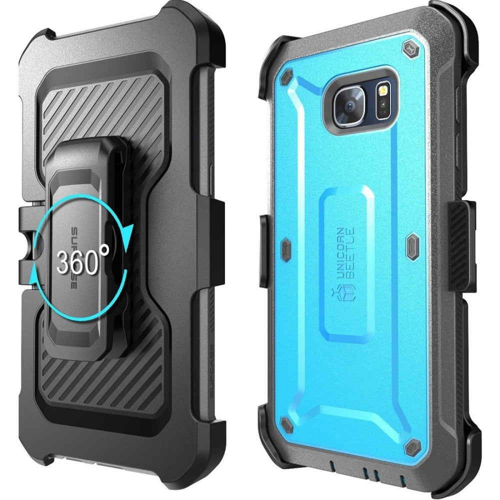 i-Blason Unicorn Beetle Pro Carrying Case (Holster) Smartphone - Blue - Impact Resistant, Shock Resistant, Dust Resistant Port, Debris Resistant Port - Polycarbonate, Thermoplastic Polyurethane (TPU) - Belt Clip