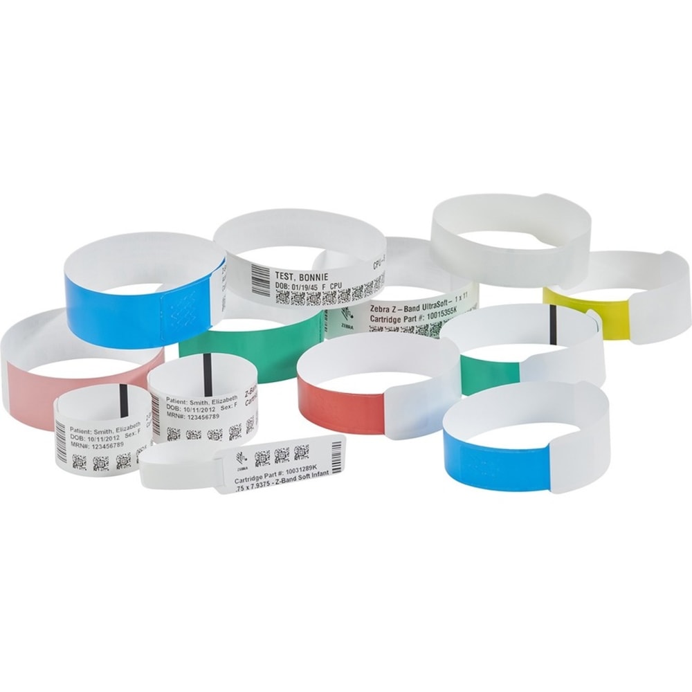 Zebra Z-Band UltraSoft Wristband Cartridge Kit, White