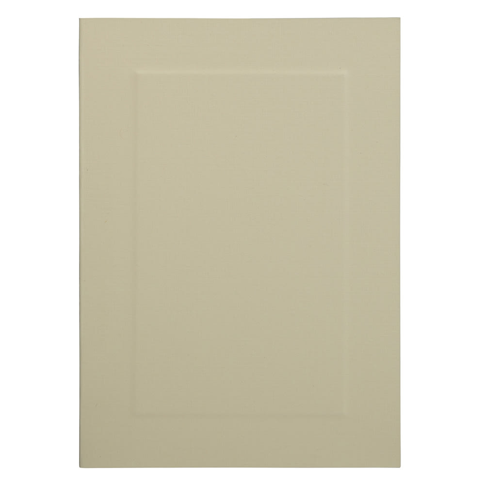 JAM Paper Blank Cards, 3 1/2in x 4 7/8in, Fold-Over, With Panel Border, Ivory Linen, Pack Of 100