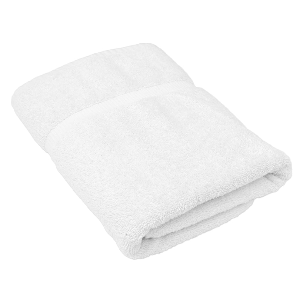 Spa and Comfort Bath Towel, 27in x 50in, White, Pack Of 12 Towels