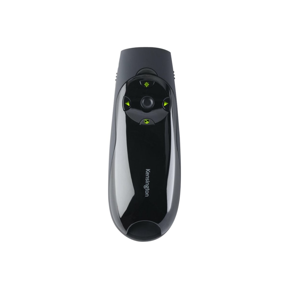 Kensington Presenter Expert Wireless Cursor Control with Green Laser - Presentation remote control - 4 buttons - RF - black