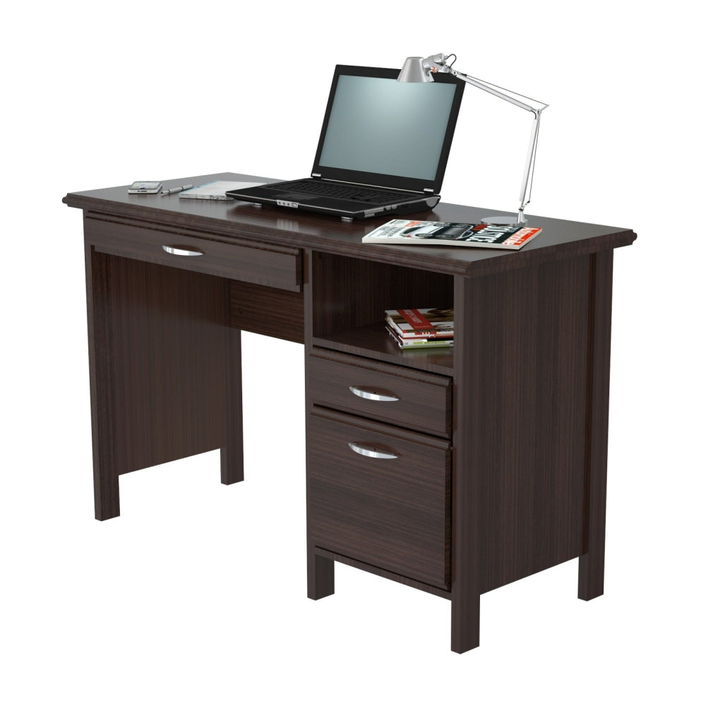 Inval Contemporary  47inW Computer Desk, Espresso-Wengue