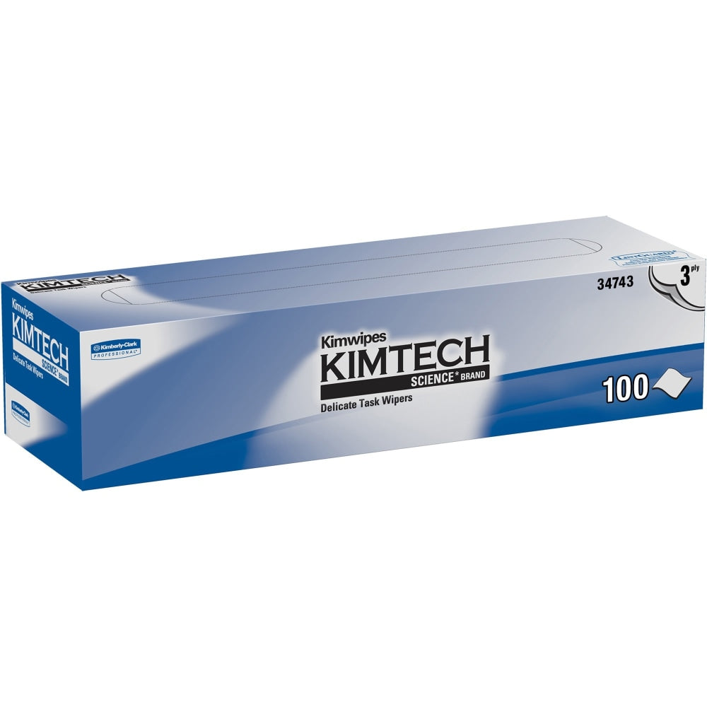 KIMTECH Delicate Task Wipers - Pop-Up Box - For Laboratory - 119 / Box - 1 / Box - White