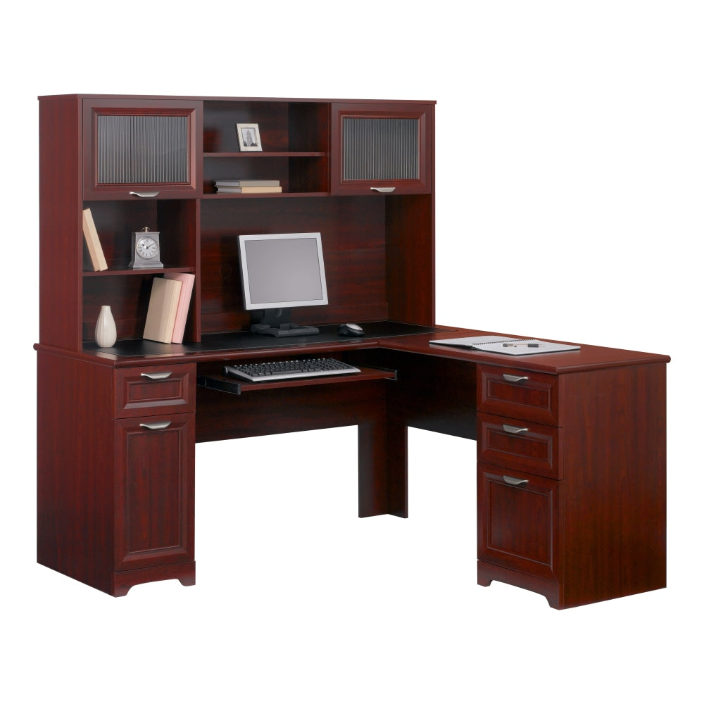 Realspace Magellan 59inW L-Shape Corner Desk, Classic Cherry