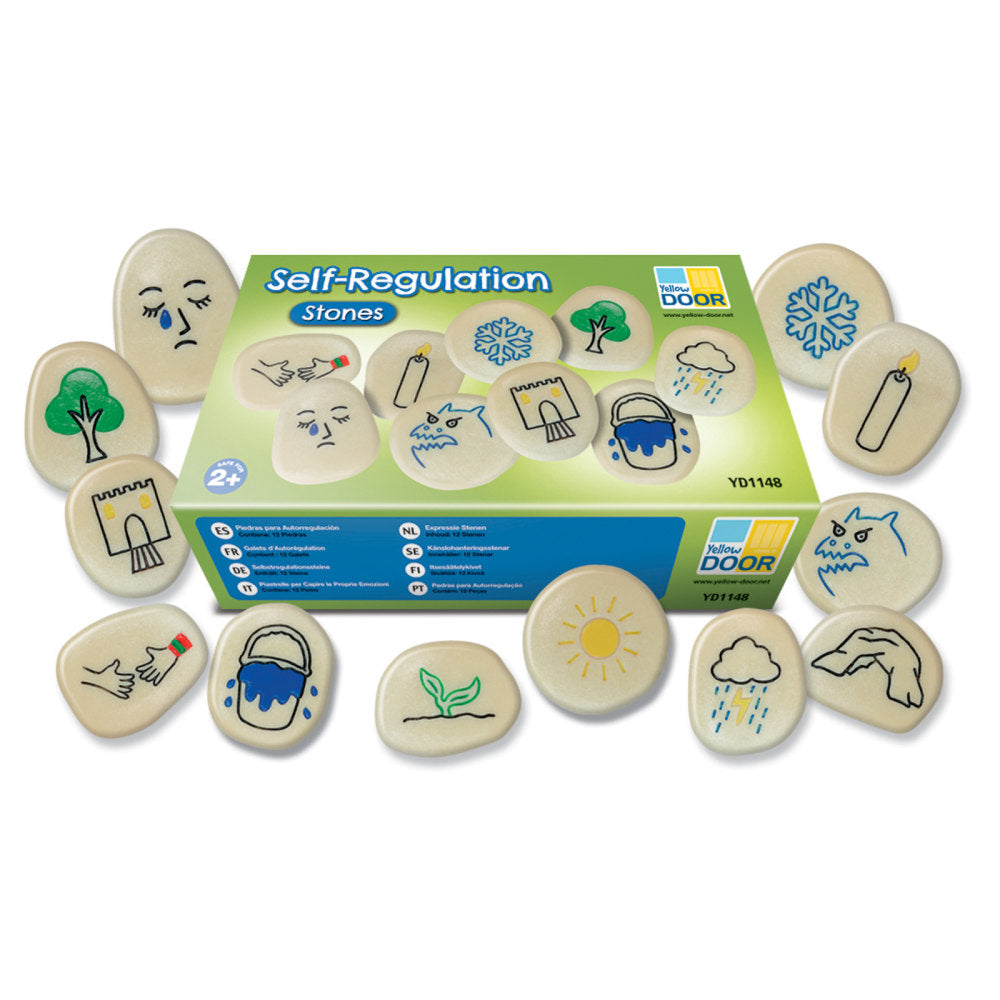 Yellow Door Self-Regulation Stones, 1-3/4in, Set Of 12 Stones