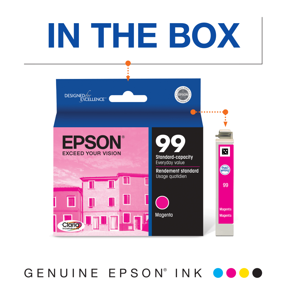 Epson 99 Claria Magenta Ink Cartridge, T099320-S