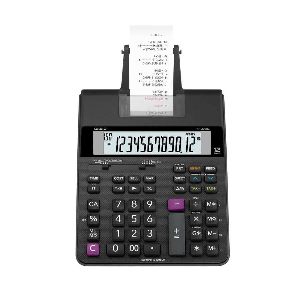 Casio HR-200RC Compact Printing Calculator