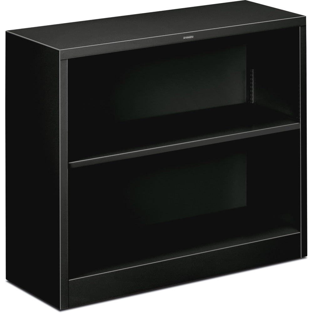 HON Brigade Steel Modular Shelving Bookcase, 2 Shelves, 29inH x 34-1/2inW x 12-5/8inD, Black