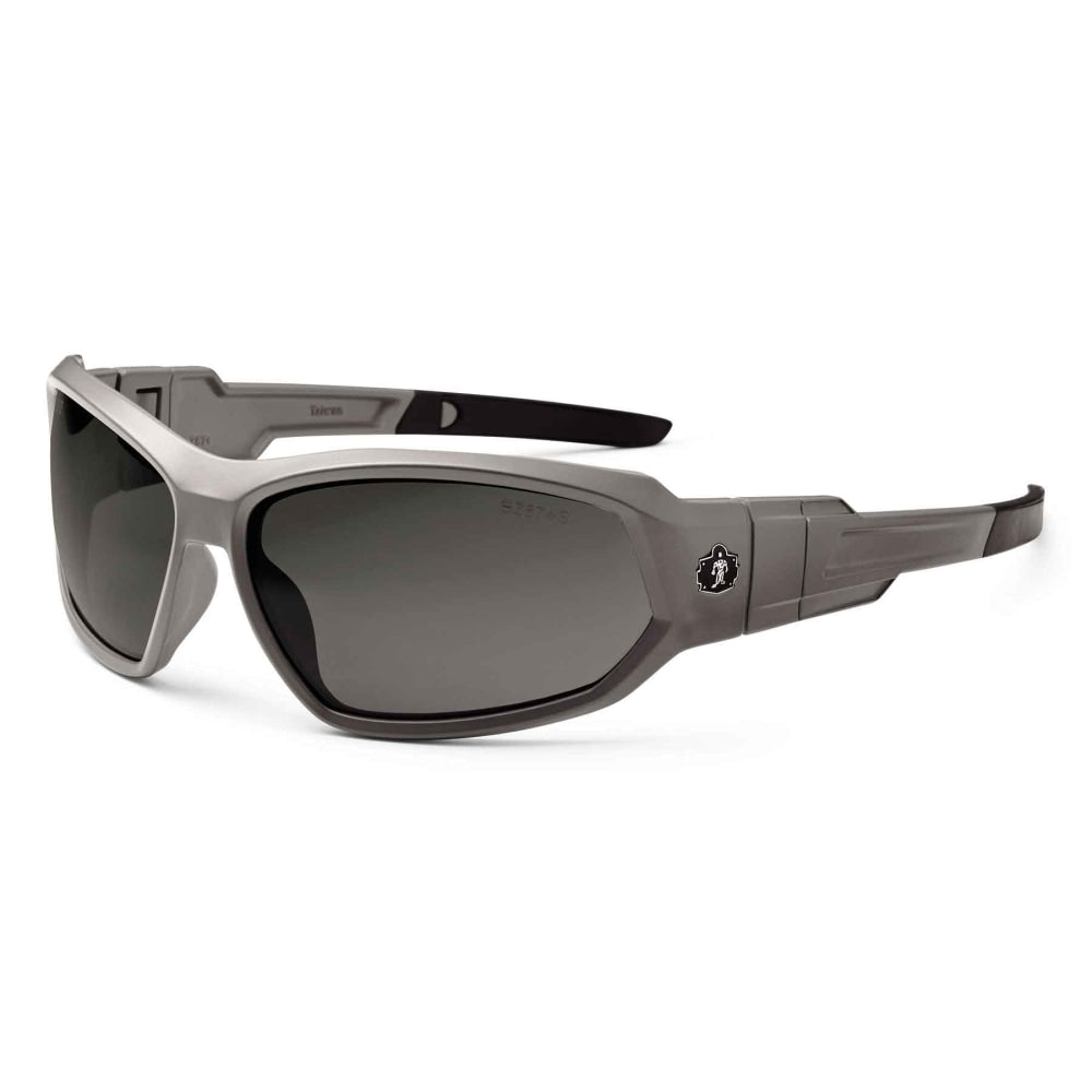 Ergodyne Skullerz Safety Glasses, Loki, Polarized, Matte Gray Frame, Smoke Lens