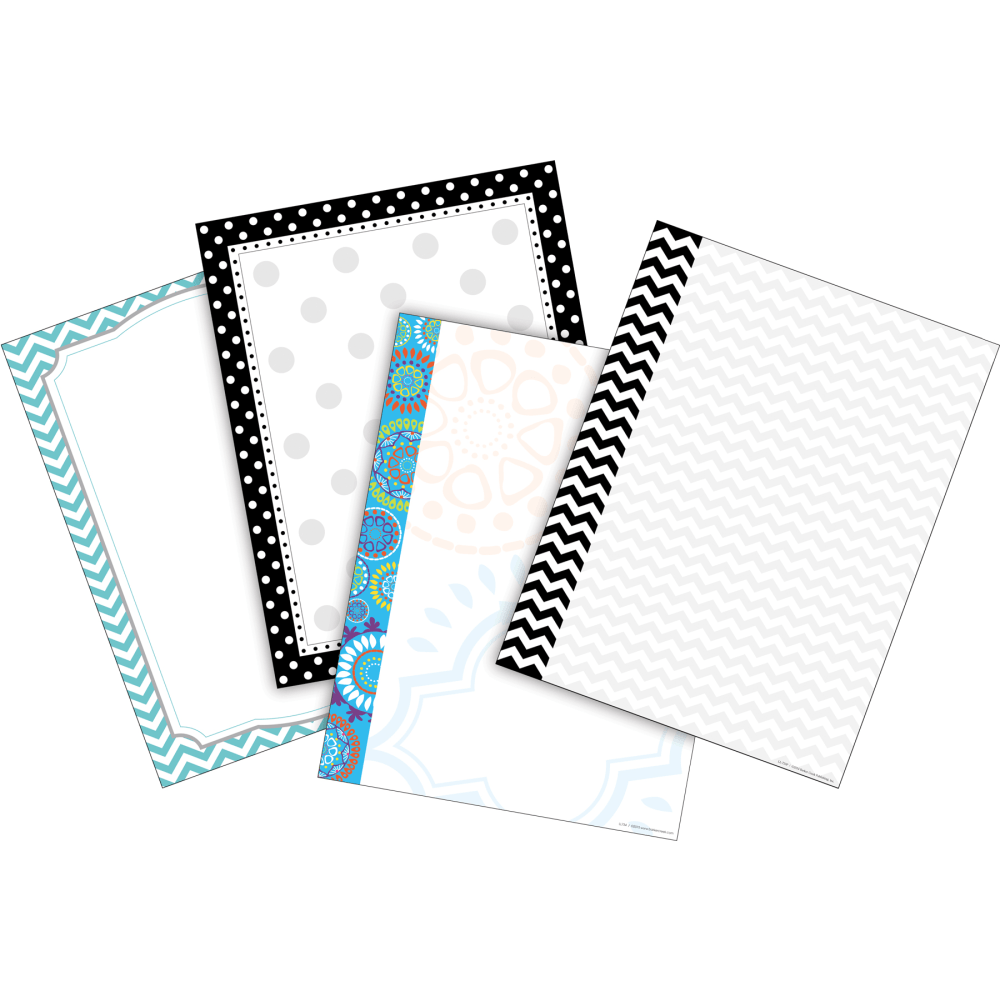 Barker Creek Paper Set, 8 1/2in x 11in, Chevron & Dots, Pack Of 200 Sheets