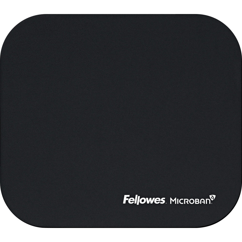 Fellowes Microban Ultra-Thin Mouse Pad, 0.13inH x 9inW x 8inD, Black