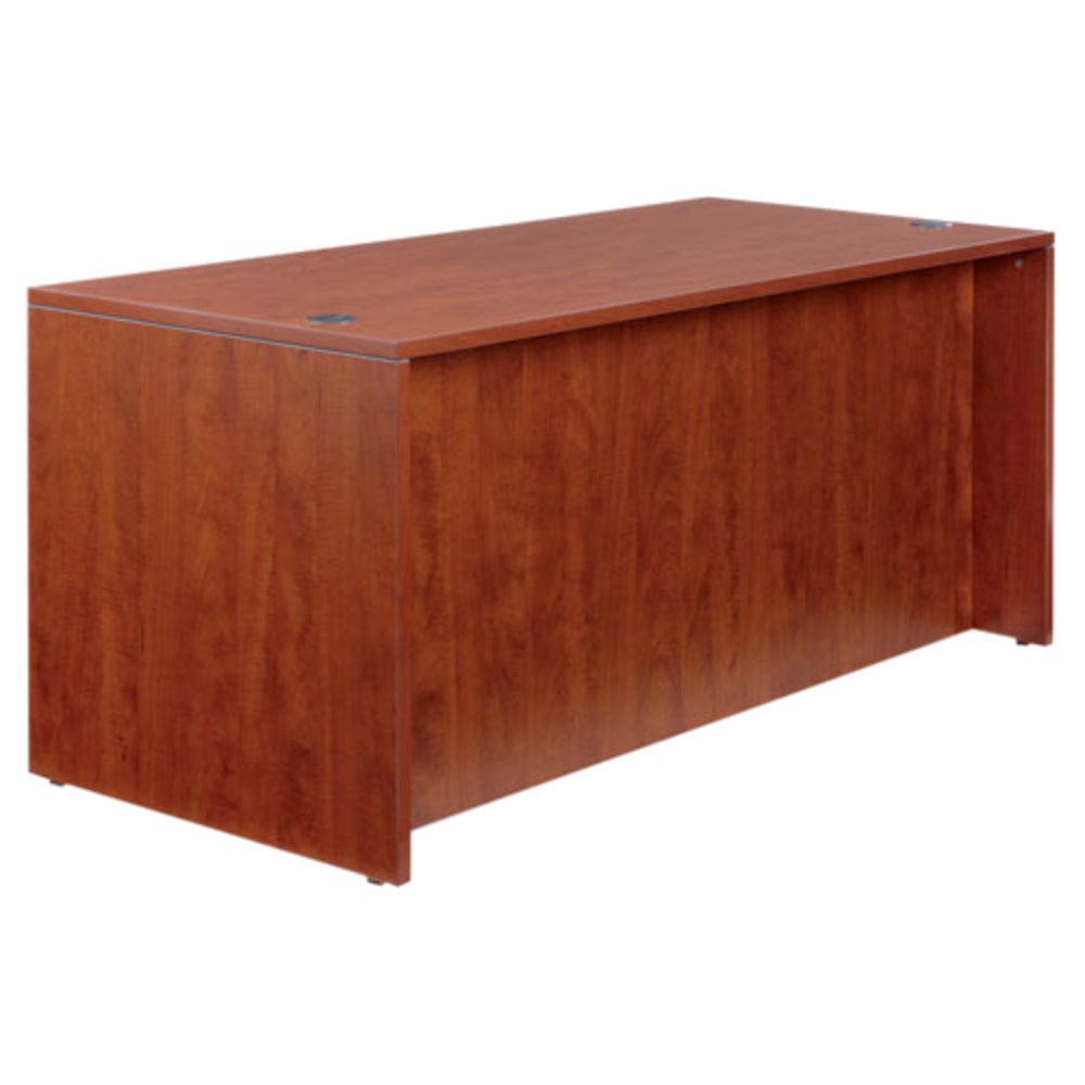 Alera Valencia 66inW Computer Desk Shell, Medium Cherry