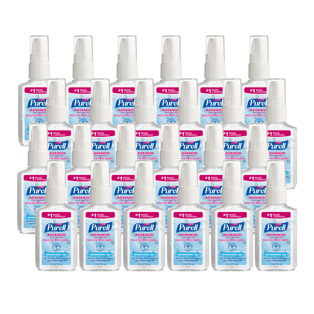 Purell Instant Hand Sanitizer, 2 Oz. Pump Bottles, Carton Of 24