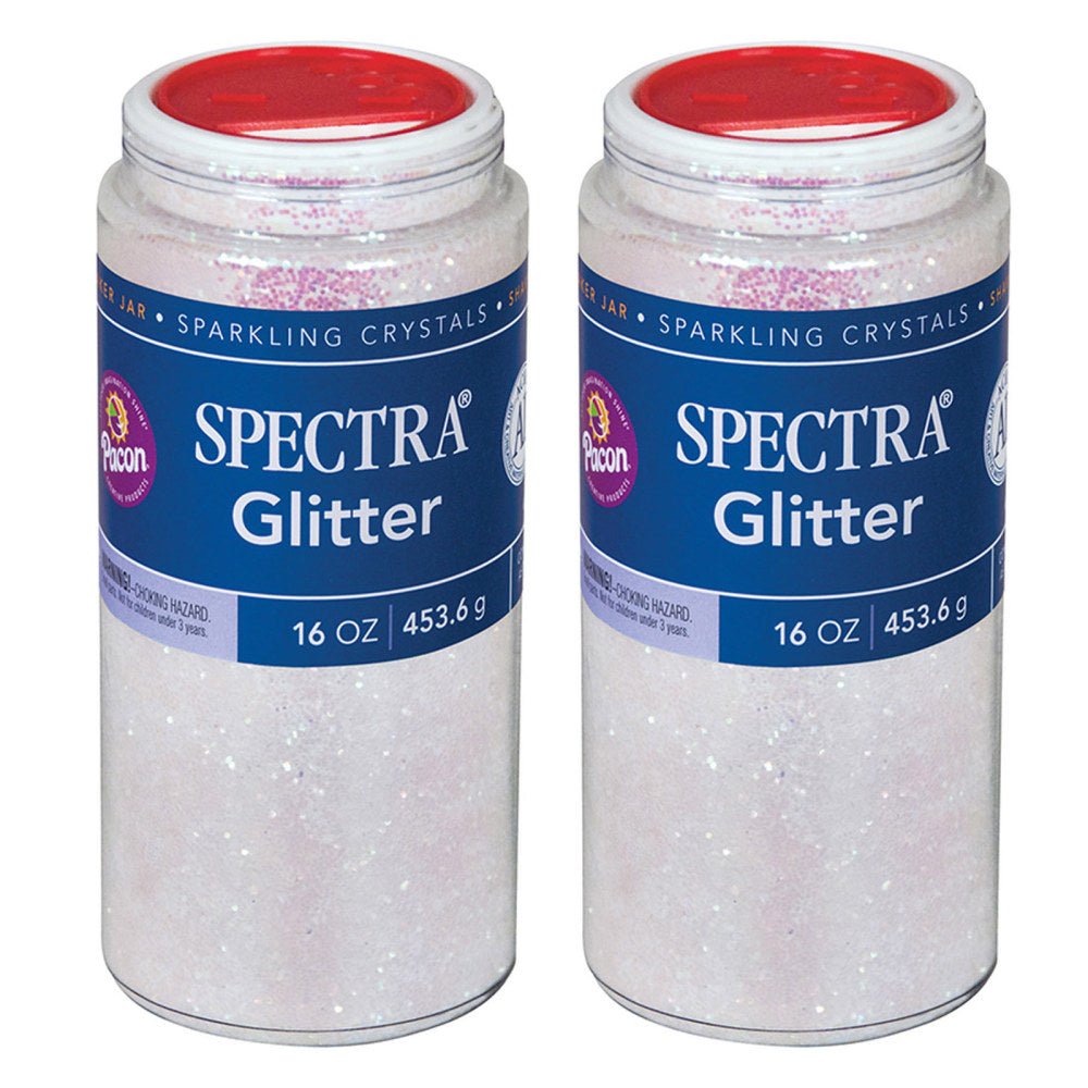 Pacon Spectra Glitter, 1 Lb, Iridescent, Set Of 2 Jars