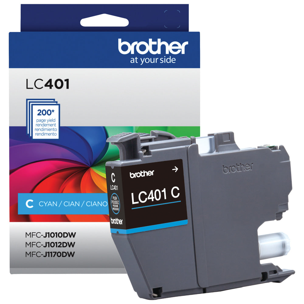 Brother LC401 Cyan Ink Cartridge, LC401C