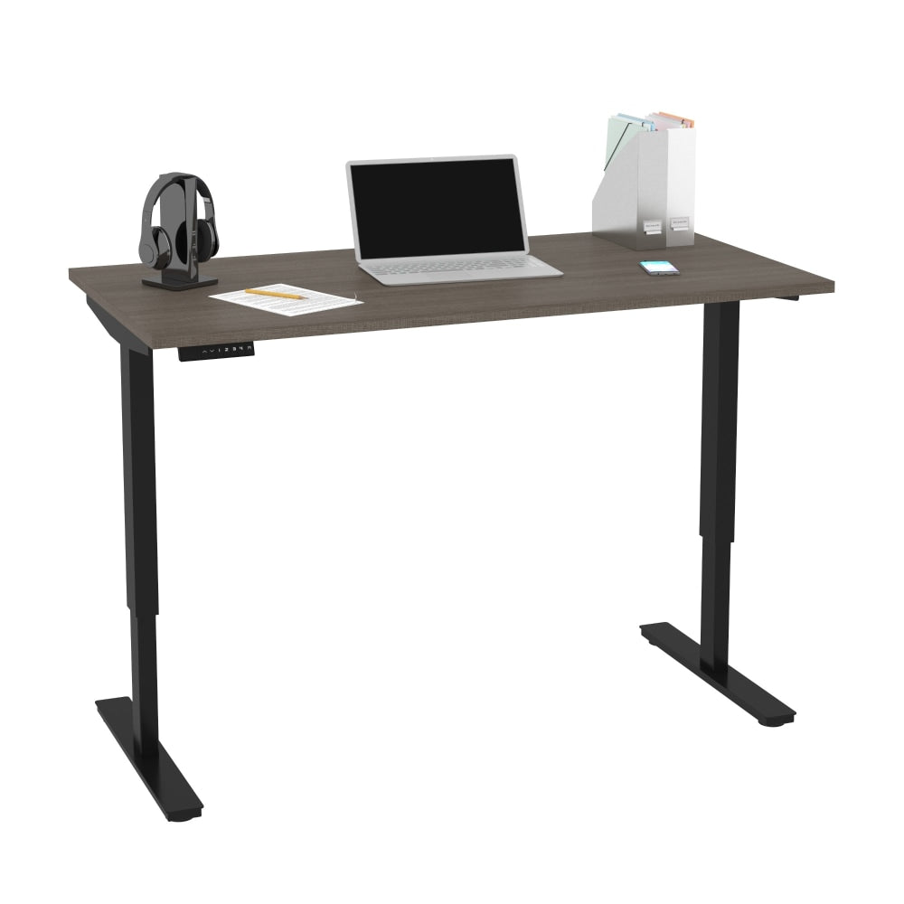 Bestar Universel Electric 60W Standing Desk, Bark Gray