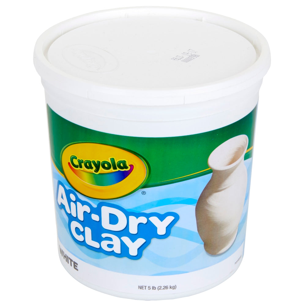 Crayola Air-Dry Clay, 5 Lb, White, Pack of 2 Tubs