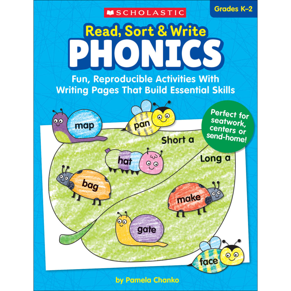 Scholastic Read, Sort & Write: Phonics Book, Preschool - Grade 2