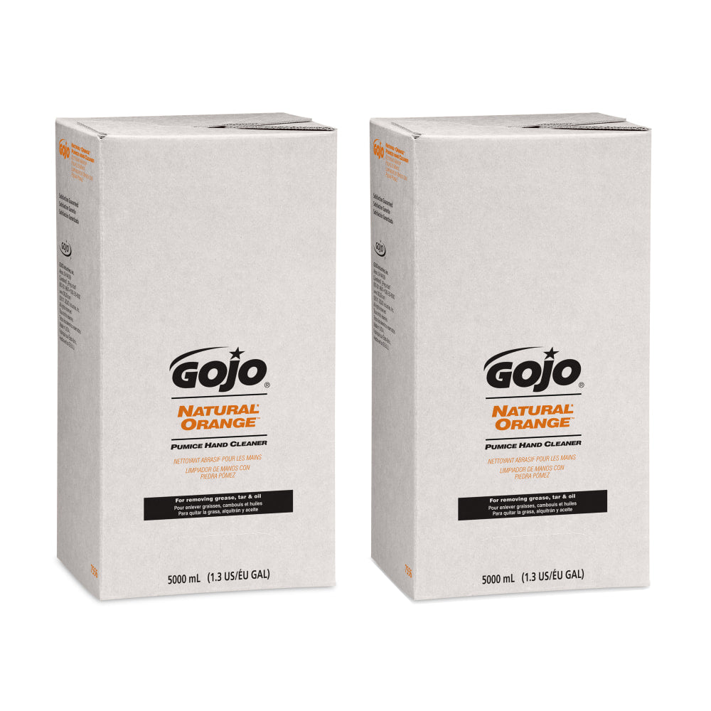 GOJO Natural Orange Pumice Lotion Hand Soap Cleaner, Citrus Scent, 169.07 Oz Bottle