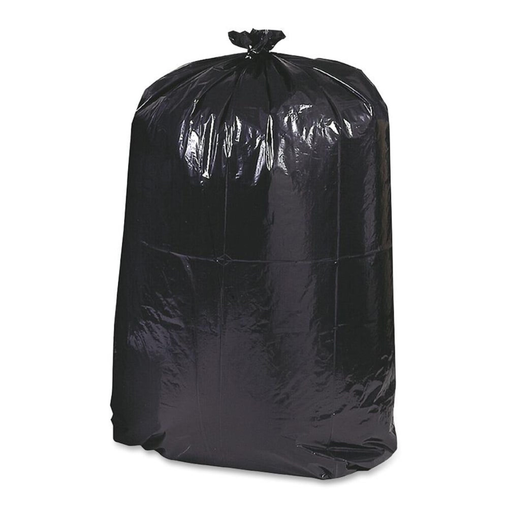 Webster EarthSense 1.25 mil Trash Bags, 60 gal, 38inH x 58inW, 75% Recycled, Black, 100 Bags