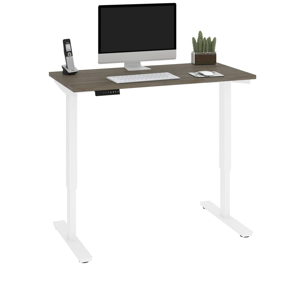 Bestar Viva Electric 48inW Standing Desk, Walnut Gray