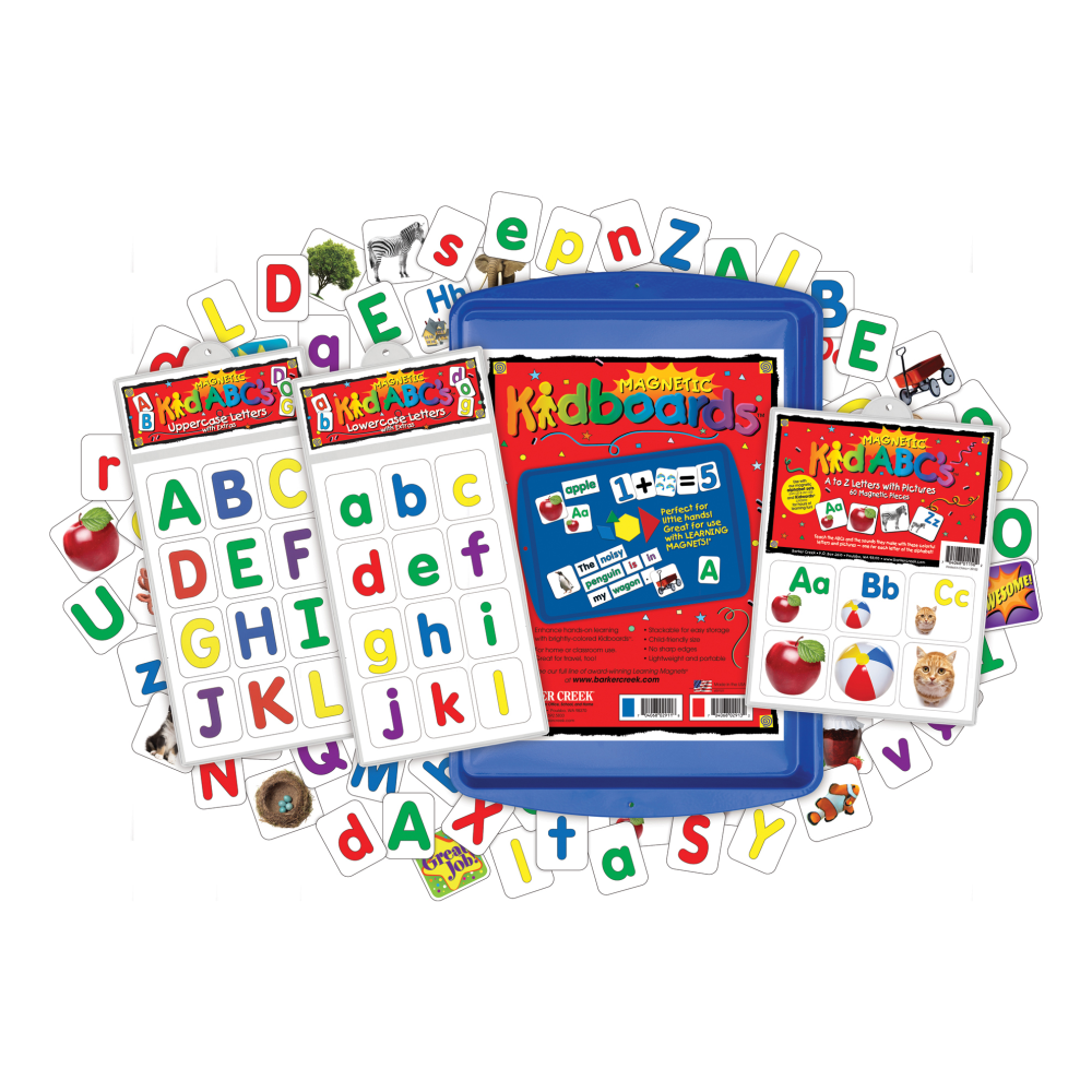 Barker Creek Learning Magnets Now I Know My ABCs Kit, Pre-K To Grade 3