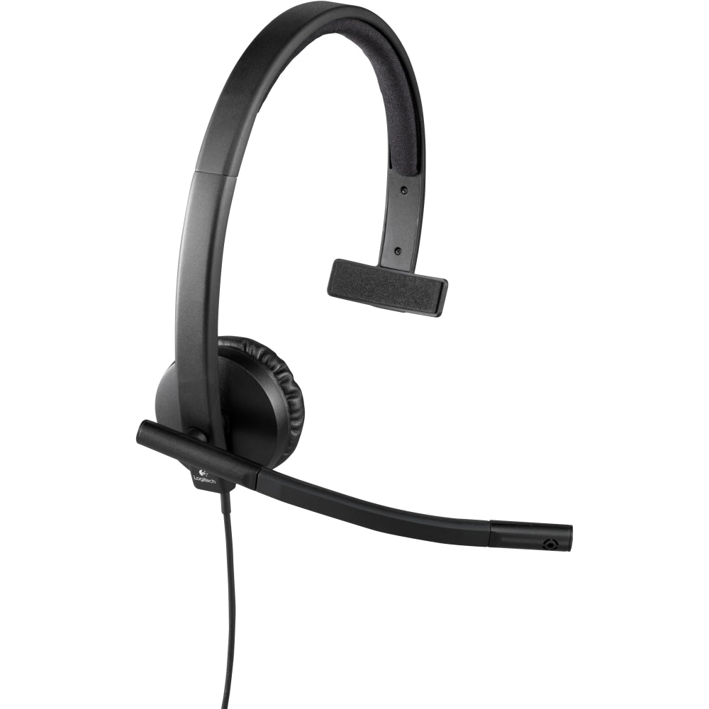 Logitech USB Headset Mono H570e - Mono - USB - Wired - 31.50 Hz - 20 kHz - Over-the-head - Monaural - Supra-aural - Noise Cancelling, Electret Microphone